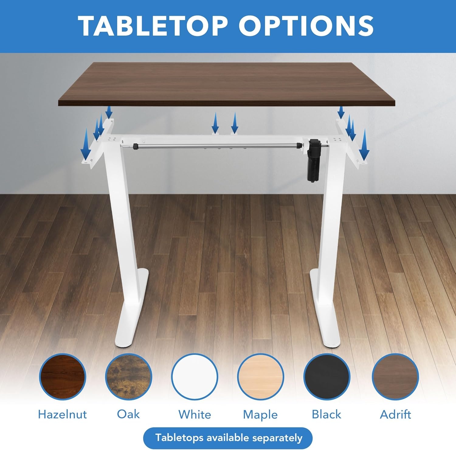 image:imageMountIt Motorized Electric Standing Desk Frame Standing Desk Legs Raise up to 465 Sit Stand Desk Legs Adjustable Height with Memory Controller Home and Office DIY Workstation in WhiteWhite