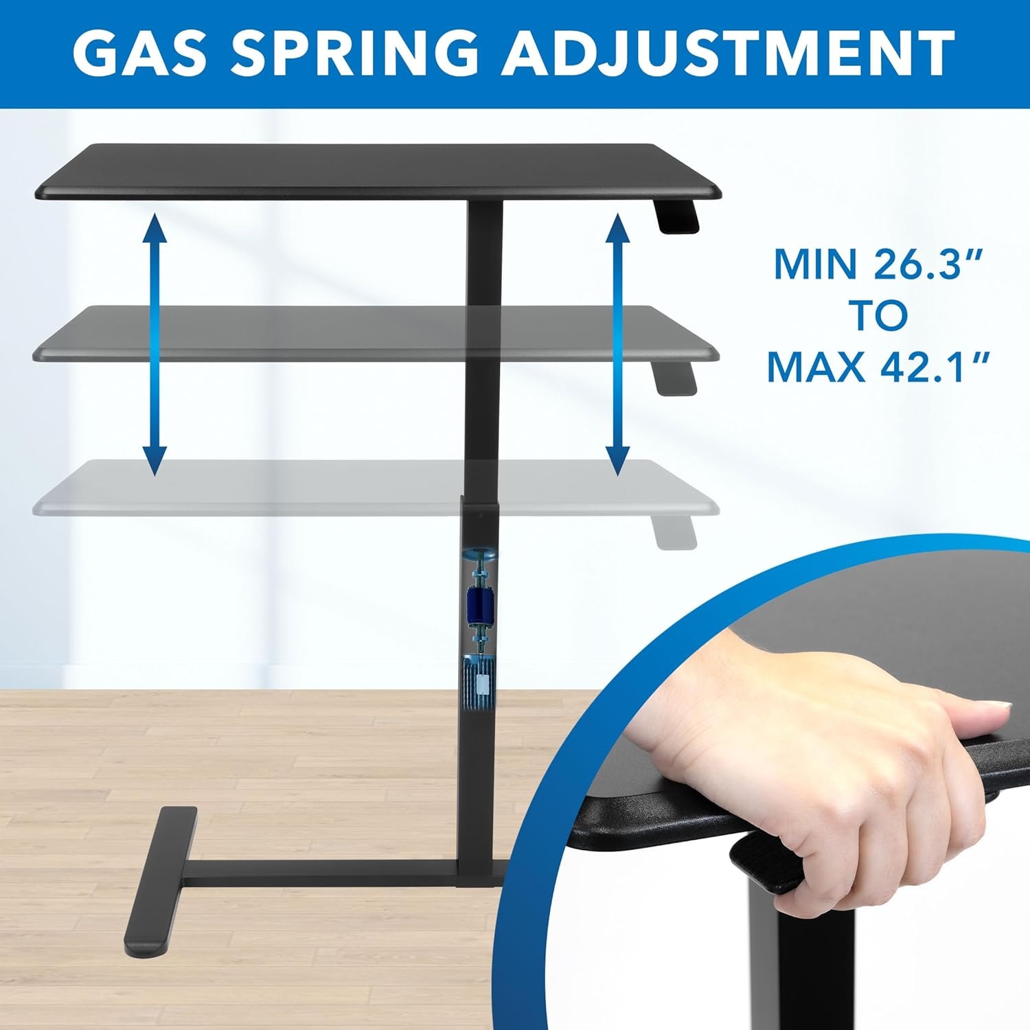 image:imageMountIt Overbed Table with Wheels Adjustable Height Bedside Table for Hospital amp Home Over the Bed Laptop Desk Rolling Hospital Bed Table for Eating Working or Recovery Black