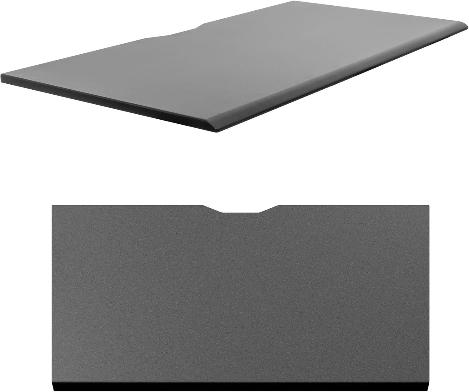 image:imageMountIt Premium Tabletop for Sit Stand Desktops 60 Wide 295 Deep 1 Thick Standing Desk Top Only with Beveled Front Edge and Cable Management CutOut Wood Table Top Slab in BlackBlack