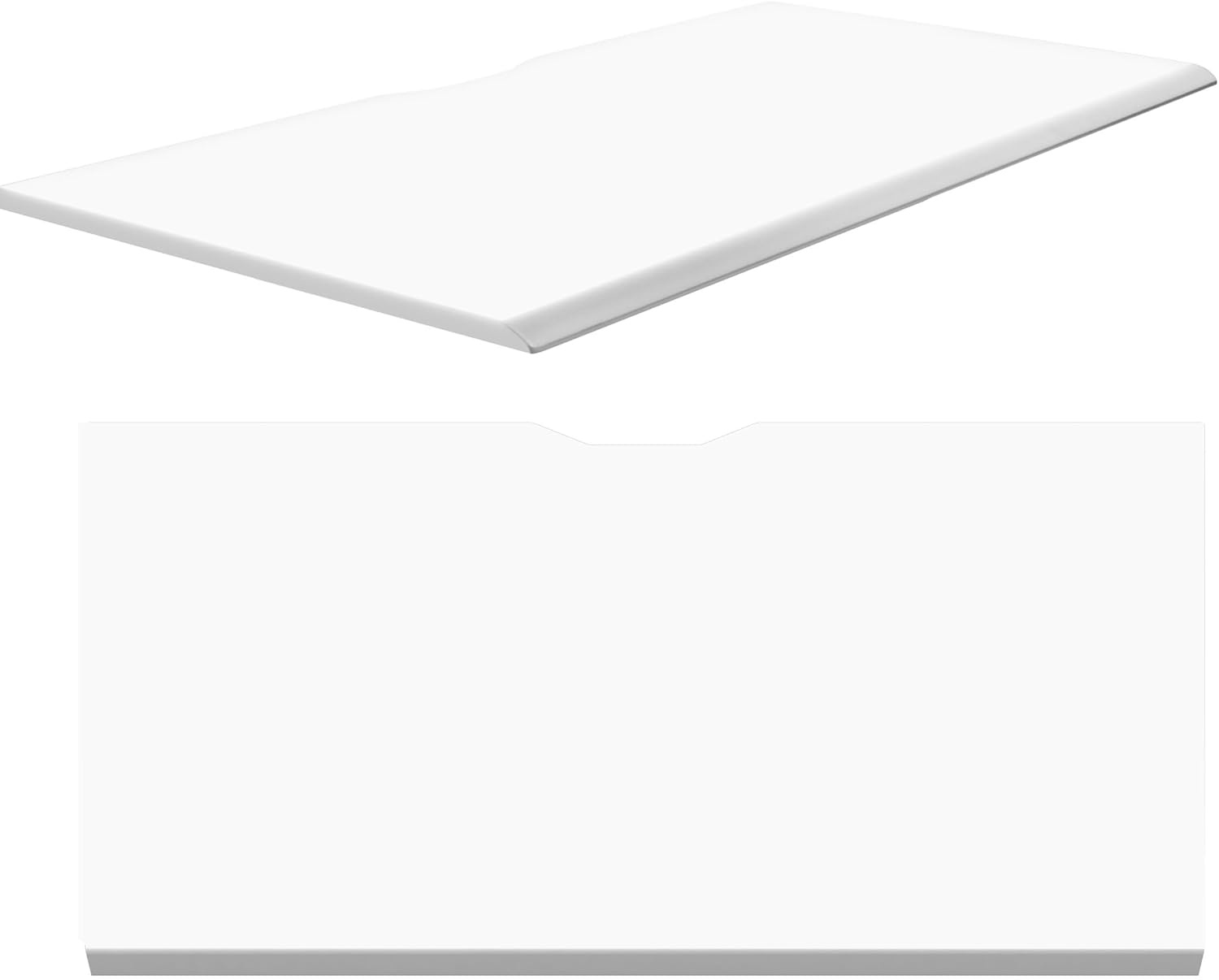image:imageMountIt Premium Tabletop for Sit Stand Desktops 60 Wide 295 Deep 1 Thick Standing Desk Top Only with Beveled Front Edge and Cable Management CutOut Wood Table Top Slab in BlackWhite