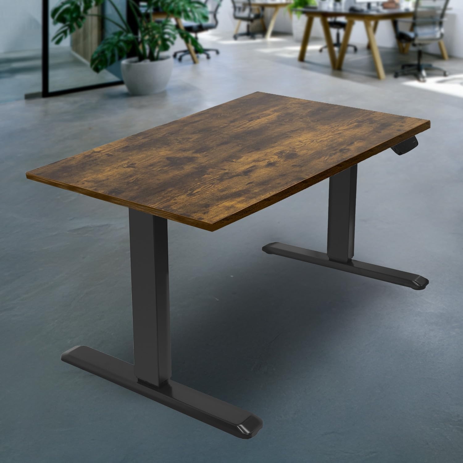 image:imageMountIt Premium Tabletop for Sit Stand Desktops 60 Wide 295 Deep 1 Thick Standing Desk Top Only with Beveled Front Edge and Cable Management CutOut Wood Table Top Slab in BlackOak