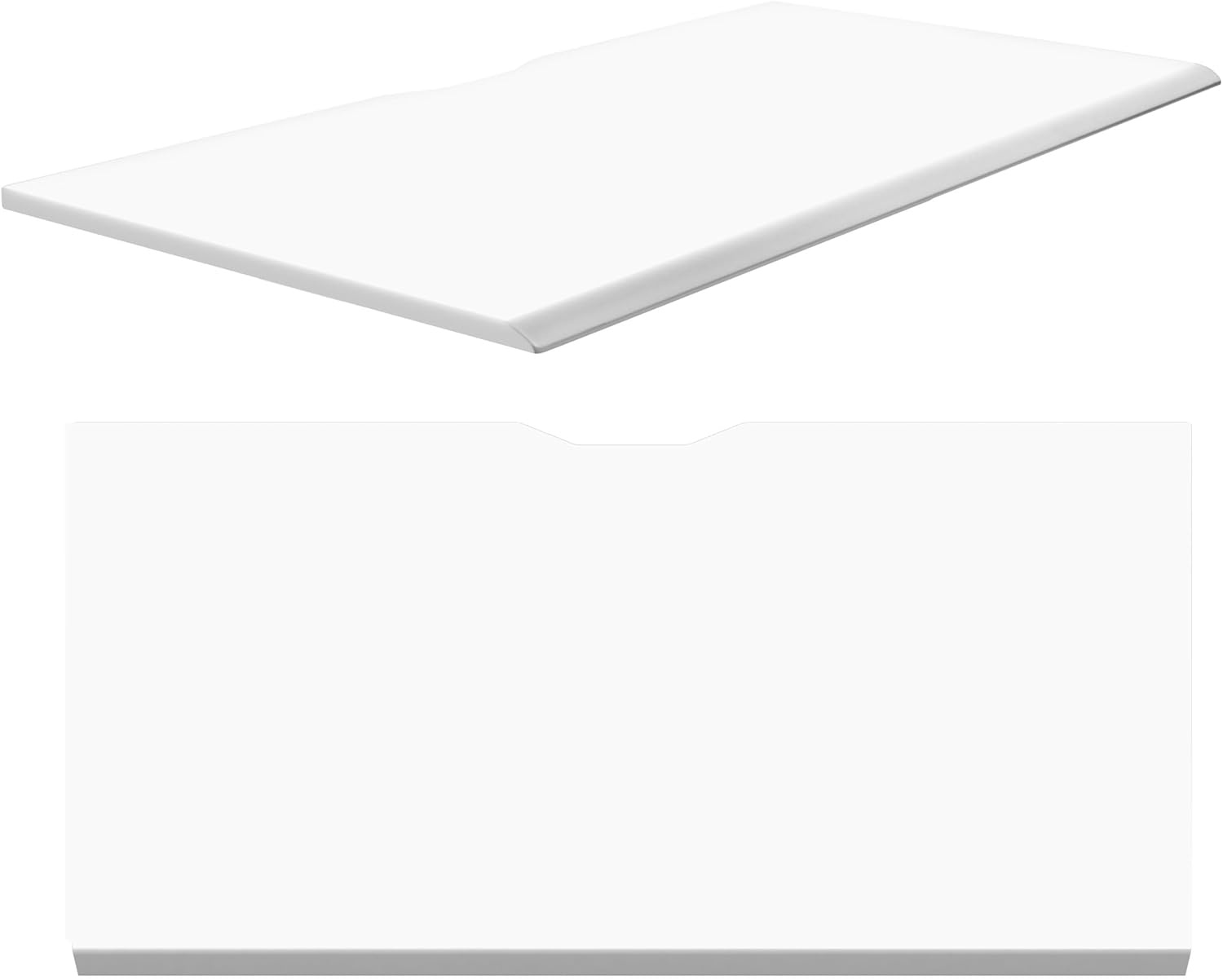 image:imageMountIt Premium Tabletop for Sit Stand Desktops 60 Wide 295 Deep 1 Thick Standing Desk Top Only with Beveled Front Edge and Cable Management CutOut Wood Table Top Slab in BlackWhite