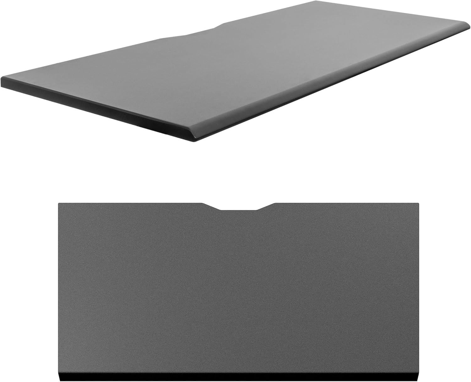 image:imageMountIt Premium Tabletop for Sit Stand Desktops 60 Wide 295 Deep 1 Thick Standing Desk Top Only with Beveled Front Edge and Cable Management CutOut Wood Table Top Slab in BlackBlack