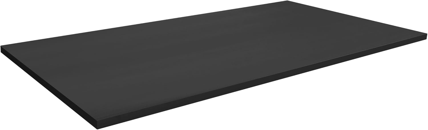image:imageMountIt Premium Tabletop for Sit Stand Desktops 60 Wide 295 Deep 1 Thick Standing Desk Top Only with Beveled Front Edge and Cable Management CutOut Wood Table Top Slab in BlackBlack