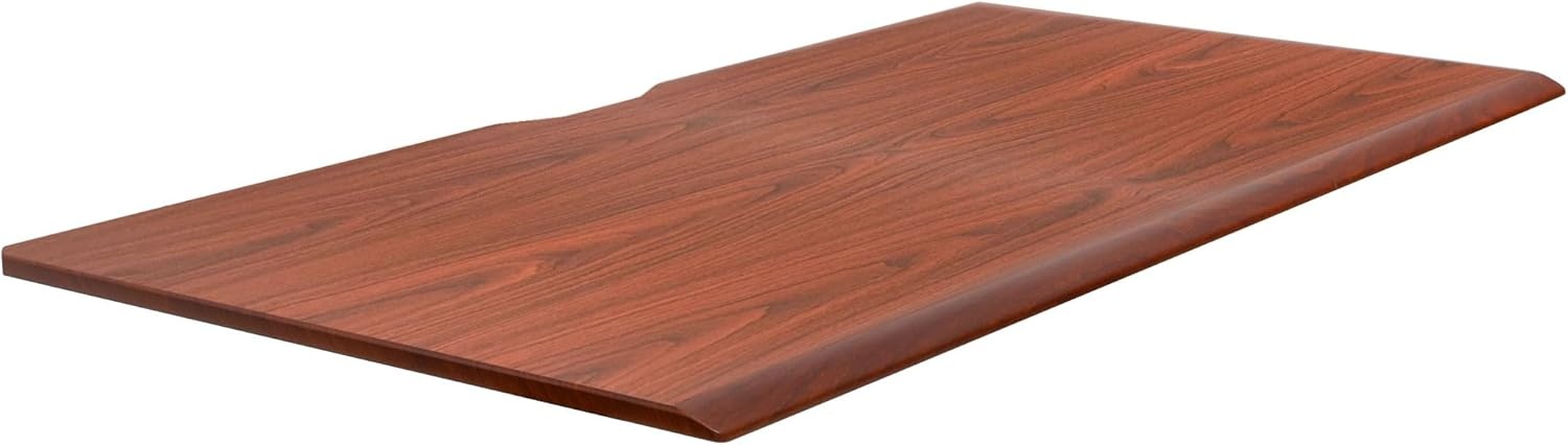 image:imageMountIt Premium Tabletop for Sit Stand Desktops 60 Wide 295 Deep 1 Thick Standing Desk Top Only with Beveled Front Edge and Cable Management CutOut Wood Table Top Slab in BlackHazelnut