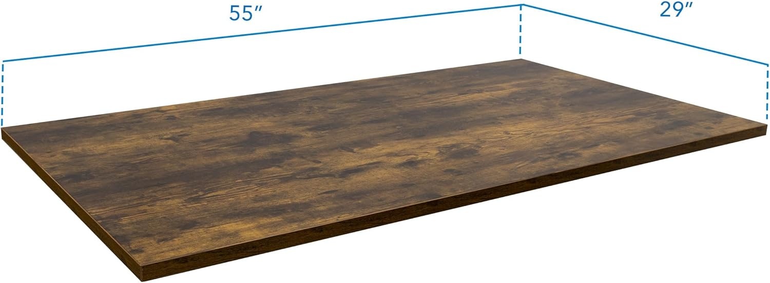 image:imageMountIt Premium Tabletop for Sit Stand Desktops 60 Wide 295 Deep 1 Thick Standing Desk Top Only with Beveled Front Edge and Cable Management CutOut Wood Table Top Slab in BlackOak
