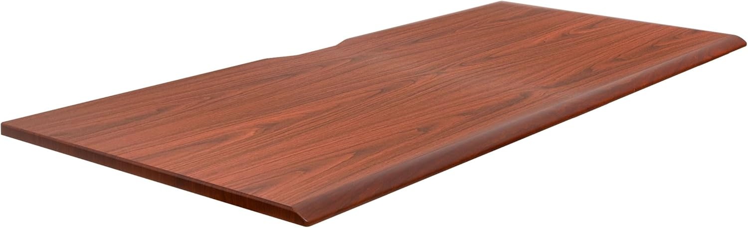 image:imageMountIt Premium Tabletop for Sit Stand Desktops 60 Wide 295 Deep 1 Thick Standing Desk Top Only with Beveled Front Edge and Cable Management CutOut Wood Table Top Slab in BlackHazelnut