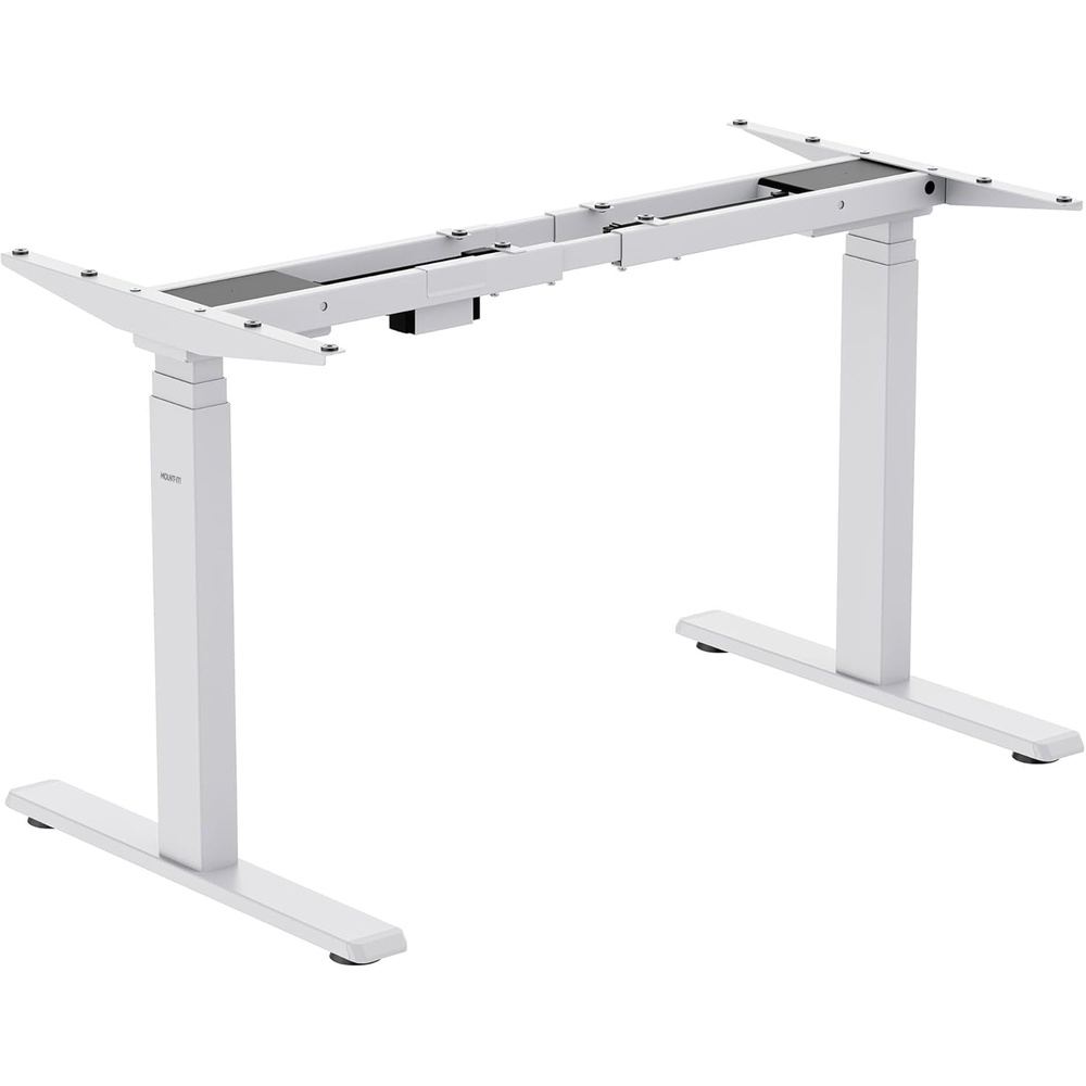 image:imageMountIt Electric Standing Desk Frame Dual Motor Standing Desk Legs Desk Frame Only Digital Screen Base Adjustable Computer Office Desk DIY Automatic Heavy Duty Black Rises to 504 Max HeightWhite