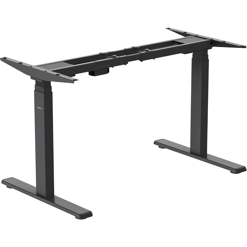 image:imageMountIt Electric Standing Desk Frame Dual Motor Standing Desk Legs Desk Frame Only Digital Screen Base Adjustable Computer Office Desk DIY Automatic Heavy Duty Black Rises to 504 Max HeightBlack