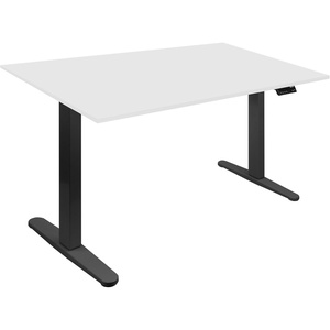 image:imageMountIt Dual Motor Electric Standing Desk with 55 Tabletop  Black Base White TabletopWhite