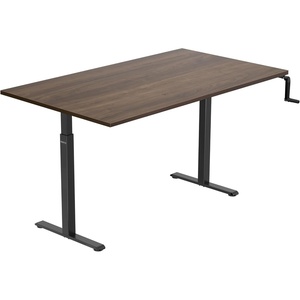 image:imageMountIt Hand Crank Standing Desk with 55 OnePiece Tabletop  Crank Standing Desk for Home Office SitStand Workstation 132 lb Foldable Handle Black FrameAdrift