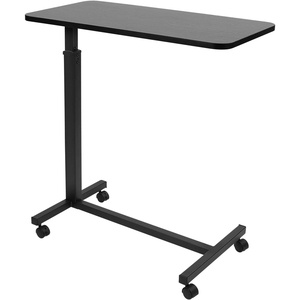 image:imageMountIt Overbed Table with Wheels  Flat Rolling Bed Side Tray Table for Medical or inHome Use  Height Adjustable Hospital Table with Locking Casters