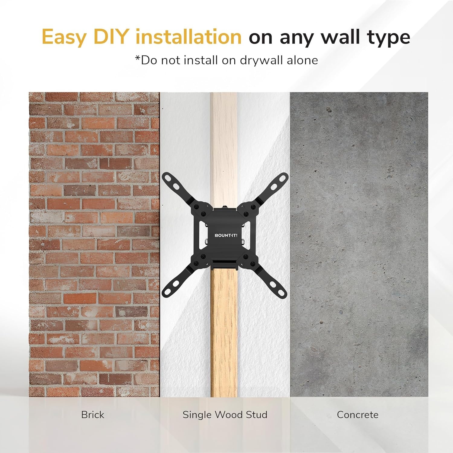 image:imageMountIt Tilting TV Wall Mount Bracket for Small TVs and Monitors LowProfile 14 Design with Quick Release Fits 19 to 32 Inch Screens VESA 75x75 and 100x100 mm 44 Lbs Capacity Black32 50 Screens