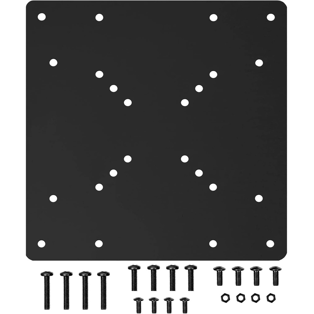 image:imageMountIt VESA Mount Adapter Plate Monitor and TV Mount Extender Conversion Kit Allows 75x75 100x100 to Fit Up to 200x200 and 200x100 mm Patterns HeavyGauge Steel Hardware Included
