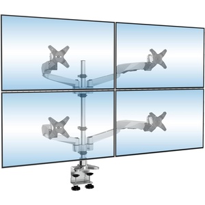 image:imageMountIt CLiX 4 Monitor Mount Gas Spring Desk Stand TAACompliant Quad Monitor Stand Fits Four 1332 up to 198 lbs Each VESA 75x75 100x100 Effortless Height Four Monitor Desk Mount Aluminum