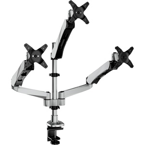 image:imageMountIt CLiX Triple Monitor Mount Pyramid Desk Stand TAACompliant Gas Spring 3 Monitor Desk Mount Fits 1332 up to 198 lbs Each VESA 75x75 100x100 Full Motion 21 Configuration Aluminum