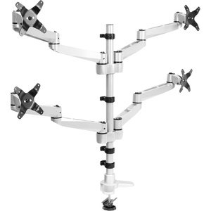 image:imageMountIt Quad Monitor Desk Mount  Full Motion Monitor Arms for Four Computer Displays  Premium Aluminum Mount with Quick Disconnect Technology