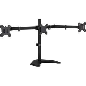 image:imageMountIt Triple Monitor Stand for Desk 3 Monitor Mount Fits 1927 Screens Holds 154 lbs Each Full Motion Triple Monitor Arm with Tilt Swivel Rotate VESA 75x75 100x100 Stable Freestanding Base