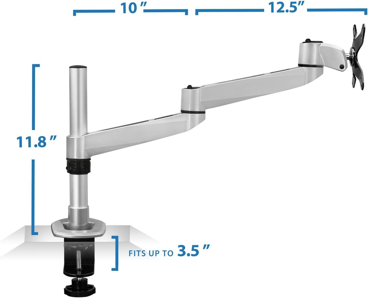 image:imageMountIt Articulating Single Arm Computer Monitor Desk Mount for 24Inch Monitors MI33116