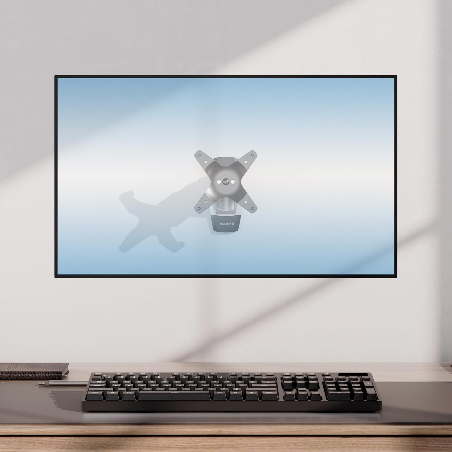 image:imageMountIt CLiX Series Single Monitor Wall Mount Compact Articulating Arm TAACompliant Fits 1334 Screens up to 30 lbs VESA 75 100 Aluminum SpaceSaving LowProfile Design QuickConnect Silver