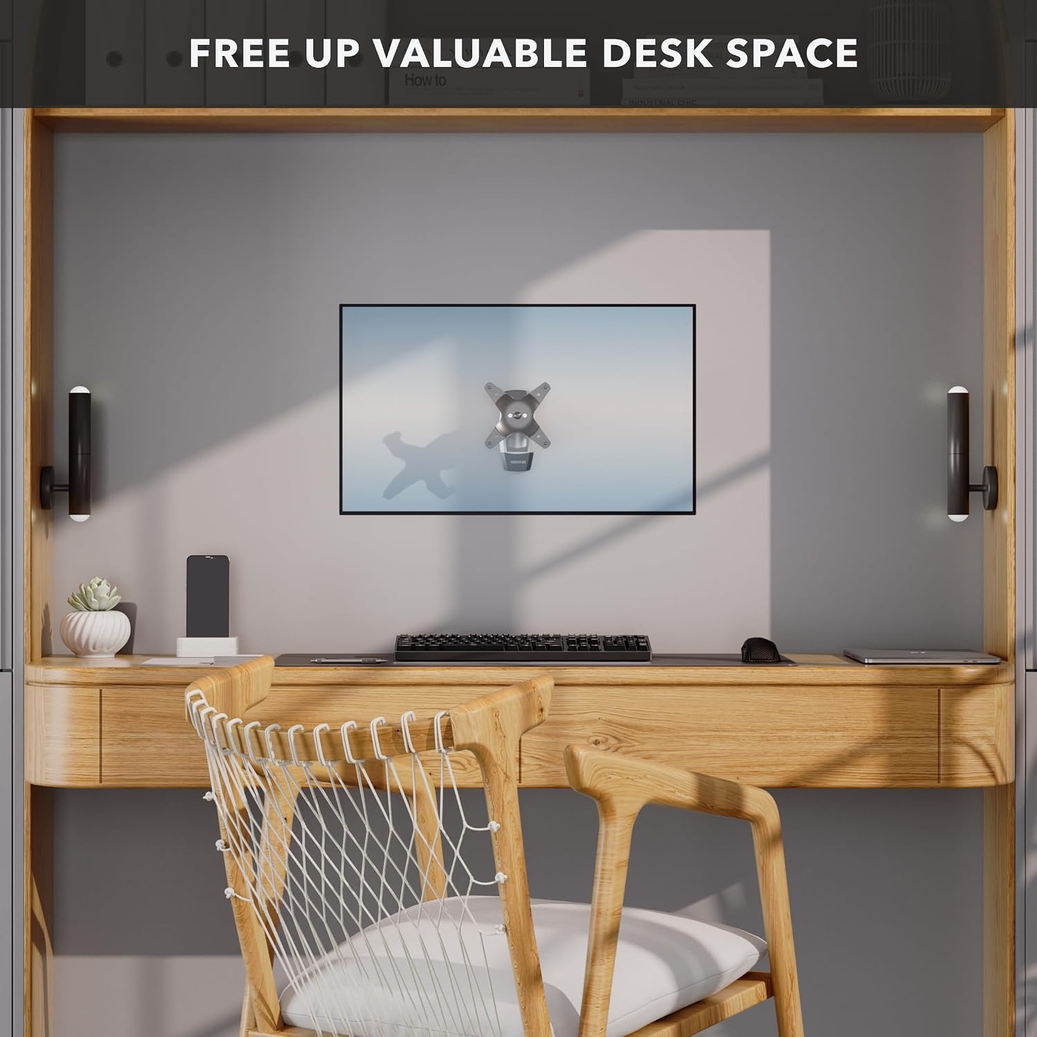image:imageMountIt CLiX Series Single Monitor Wall Mount Compact Articulating Arm TAACompliant Fits 1334 Screens up to 30 lbs VESA 75 100 Aluminum SpaceSaving LowProfile Design QuickConnect Silver
