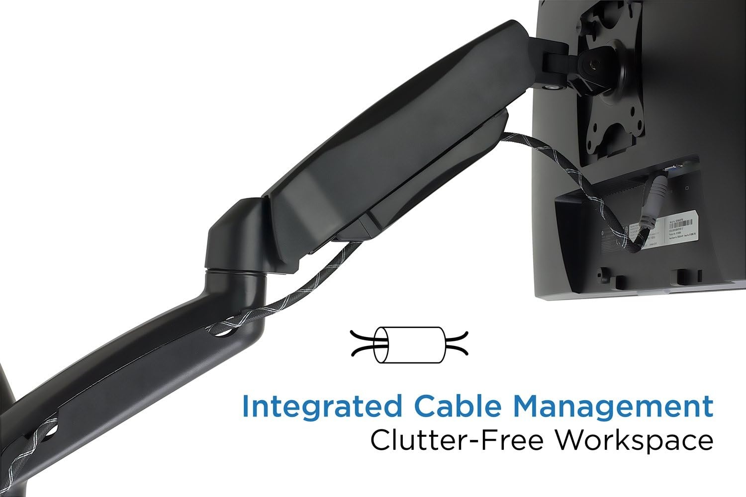 image:imageMountIt Dual Monitor Wall Mount 2 Monitor Wall Mount Arms Full Motion Height Adjustable Computer Monitor Wall Mounting Bracket with Two Articulating Arms for up to 27 Screens 75 100 mm VESA