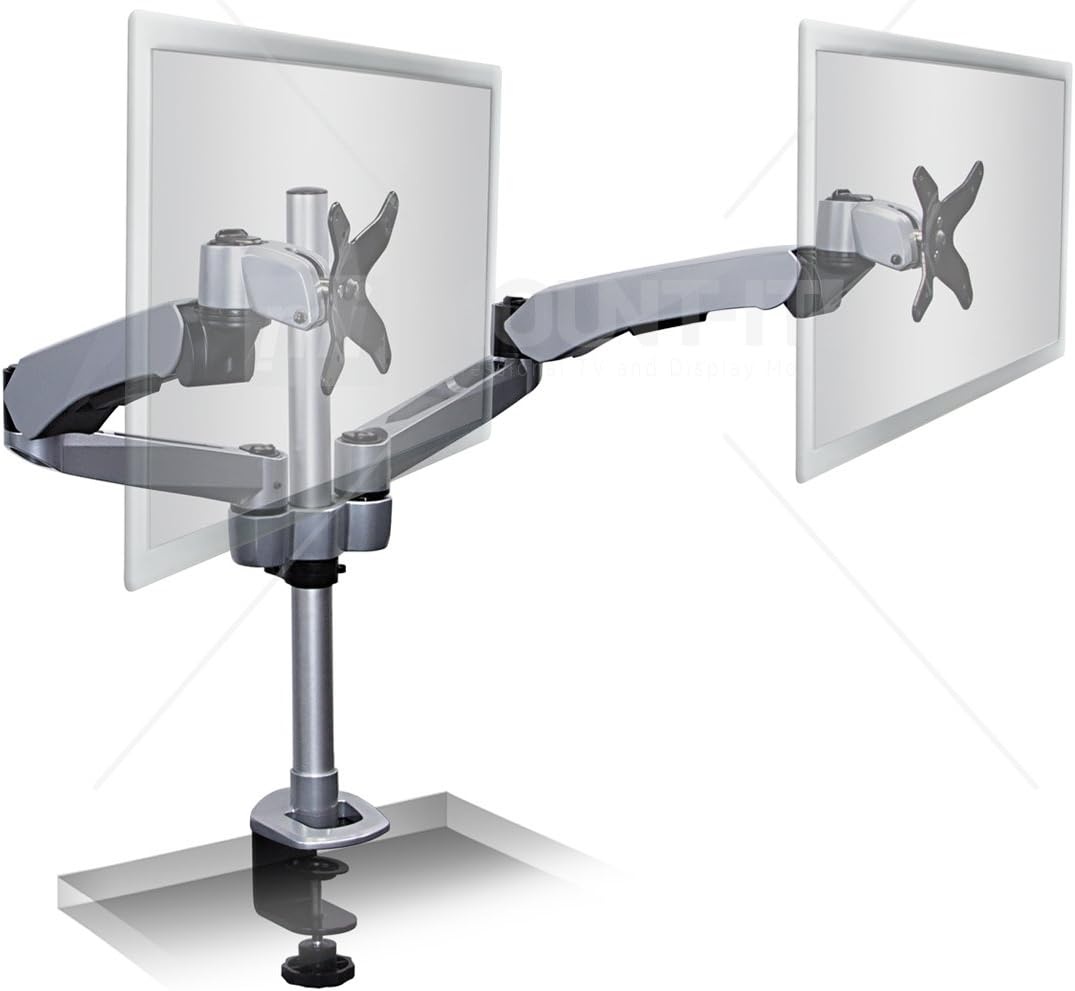 image:imageMountIt Expandable Two Monitor Computer Desk Mount Spring Arm Quick Release MI45116
