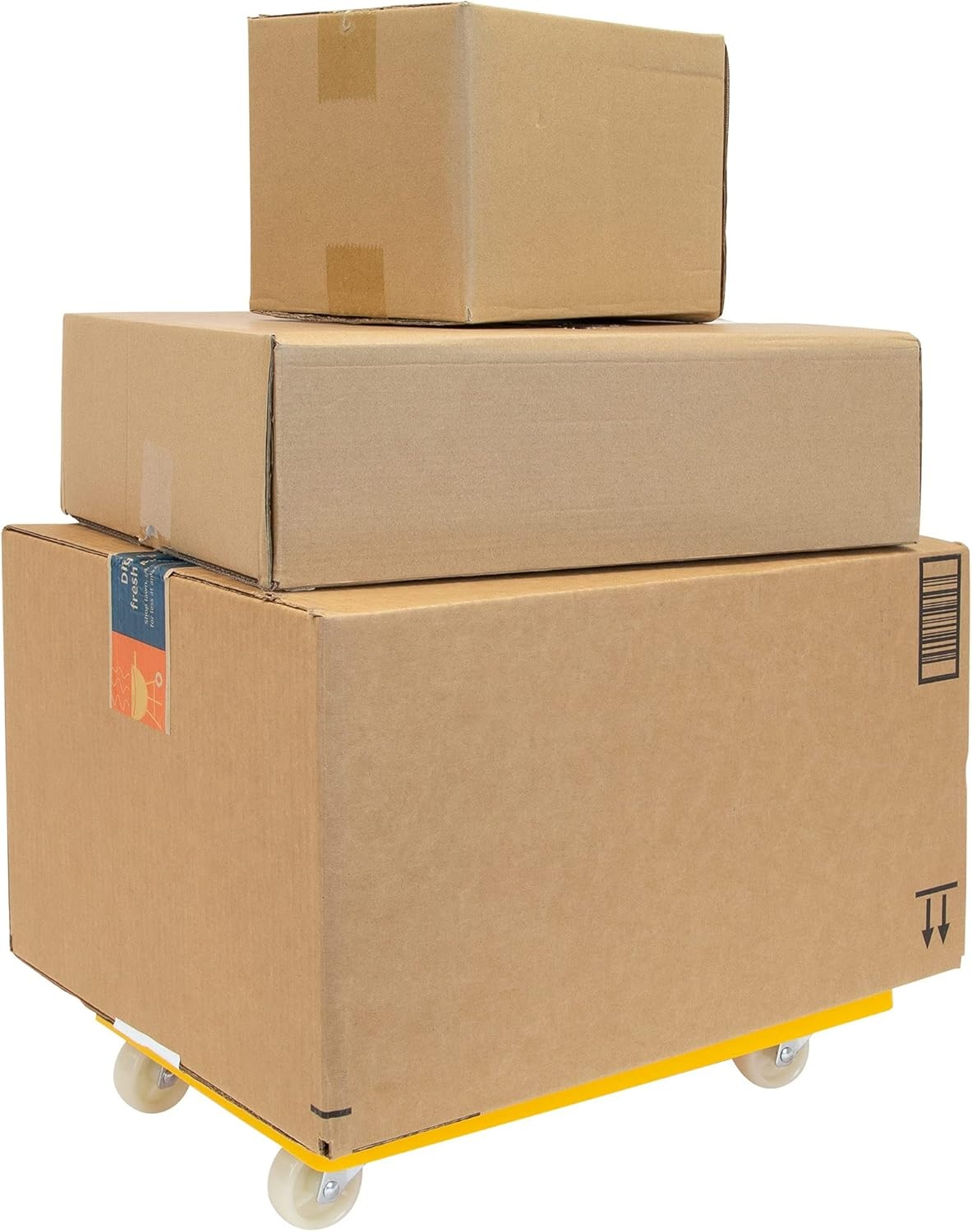 image:imageMountIt Furniture Dolly with Wheels 220 Lbs Capacity Portable Connectable Small Flat Platform Dolly for Moving Pianos Couches Boxes and Appliances FloorFriendly Rolling Cart1 Unit