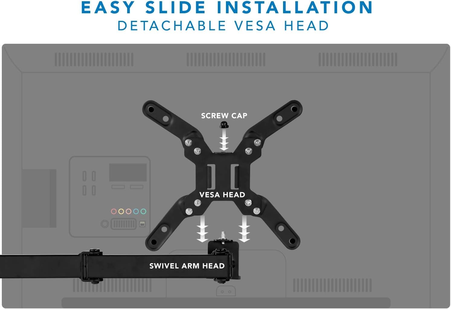 image:imageMountIt Large Monitor Desk Mount with VESA 200 200x200 200x100 Bolting Pattern Fits up to 42 Inch and Ultrawide Monitors Full Motion with Clamp and Grommet Base