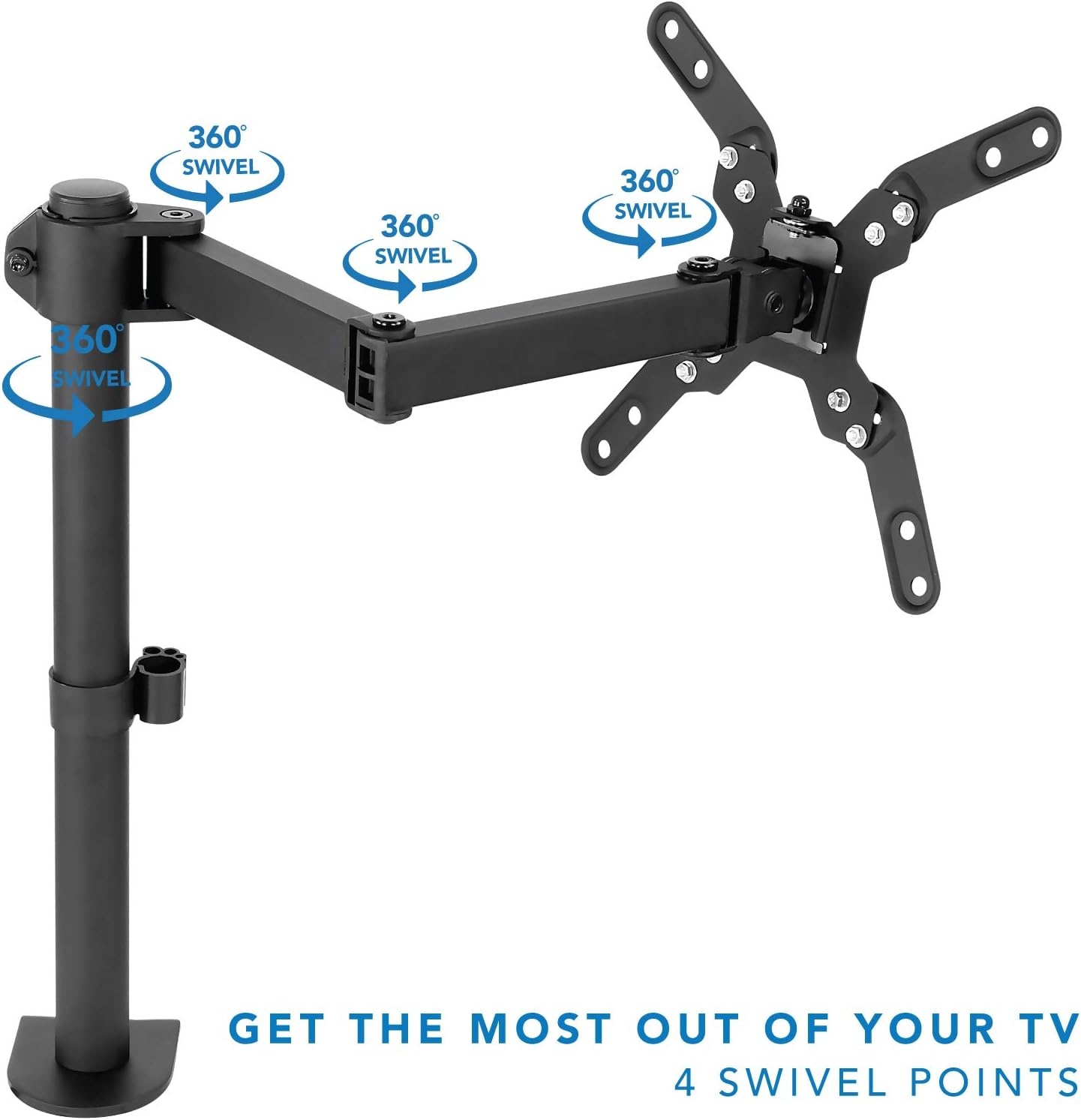 image:imageMountIt Large Monitor Desk Mount with VESA 200 200x200 200x100 Bolting Pattern Fits up to 42 Inch and Ultrawide Monitors Full Motion with Clamp and Grommet Base