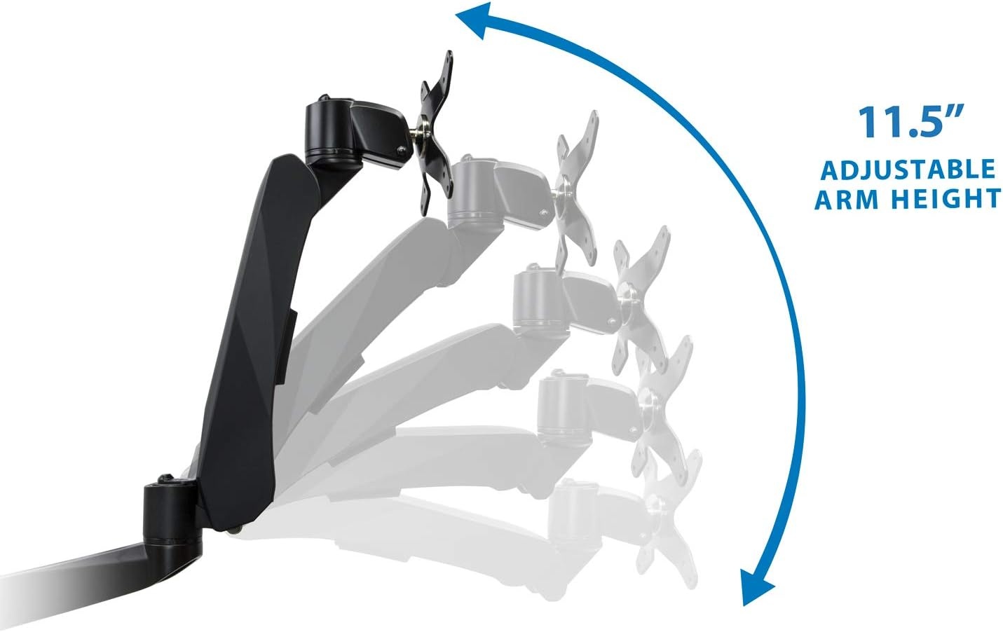 image:imageMountIt Premium Modular Dual Monitor Wall Mount Arms VESA Wall Mount Full Motion Gas Spring Arm Fits 17 19 215 24 27 32 Inch Computer Screens with 75 100 VESA Patterns Black