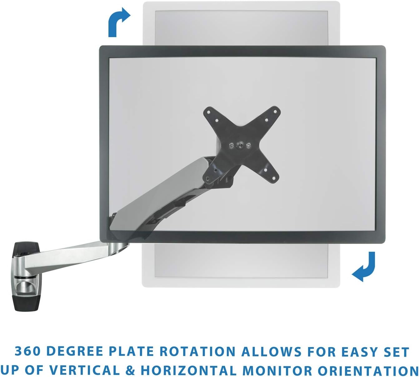 image:imageMountIt Premium Modular TV Monitor Wall Mount Arm VESA Wall Mount Full Motion Gas Spring Arm Fits 13 15 17 19 215 24 27 32 Inch Computer Screens with 75 100 VESA Patterns 198 Pound Capacity