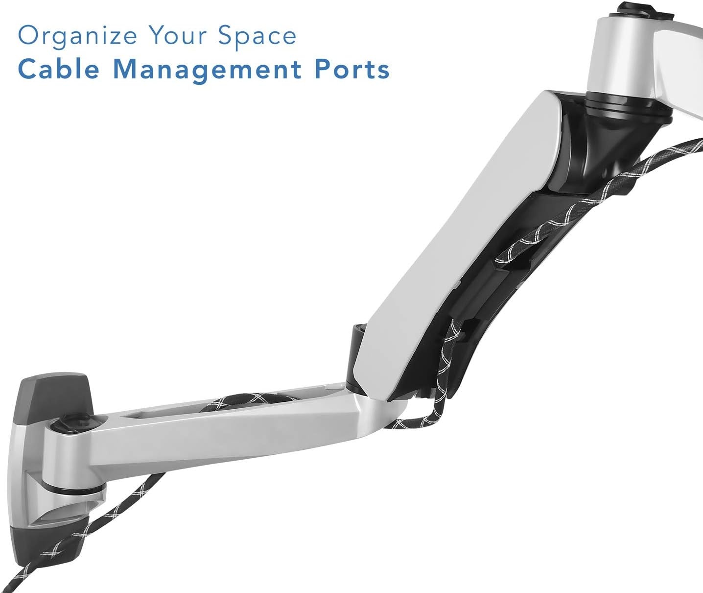 image:imageMountIt Premium Modular TV Monitor Wall Mount Arm VESA Wall Mount Full Motion Gas Spring Arm Fits 13 15 17 19 215 24 27 32 Inch Computer Screens with 75 100 VESA Patterns 198 Pound Capacity