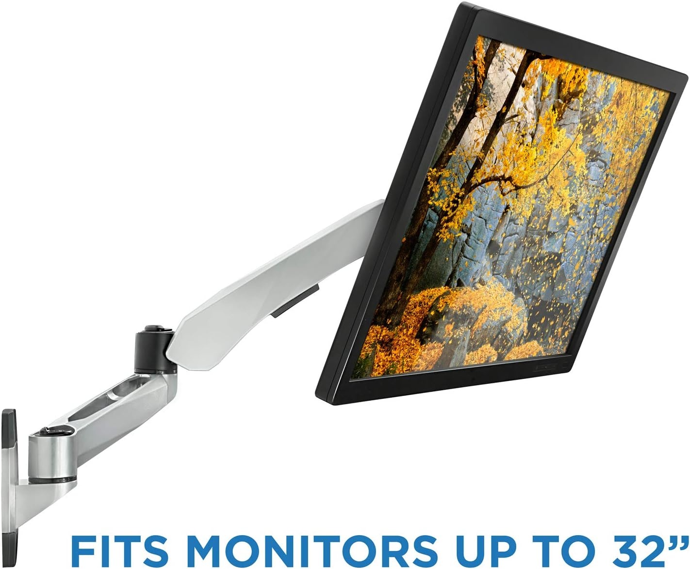 image:imageMountIt Premium Modular TV Monitor Wall Mount Arm VESA Wall Mount Full Motion Gas Spring Arm Fits 13 15 17 19 215 24 27 32 Inch Computer Screens with 75 100 VESA Patterns 198 Pound Capacity