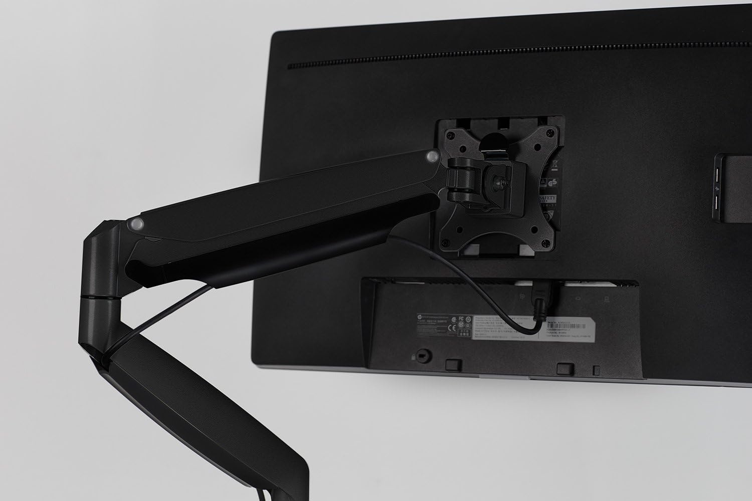 image:imageMountIt Single Monitor Arm Desk Mount with Gas Spring Height Adjustable Monitor Stand for 1332 Inch Screens up to 20 lbs VESA 75x75 amp 100x100 CClamp amp Grommet SitStand Desk CompatibleBlack