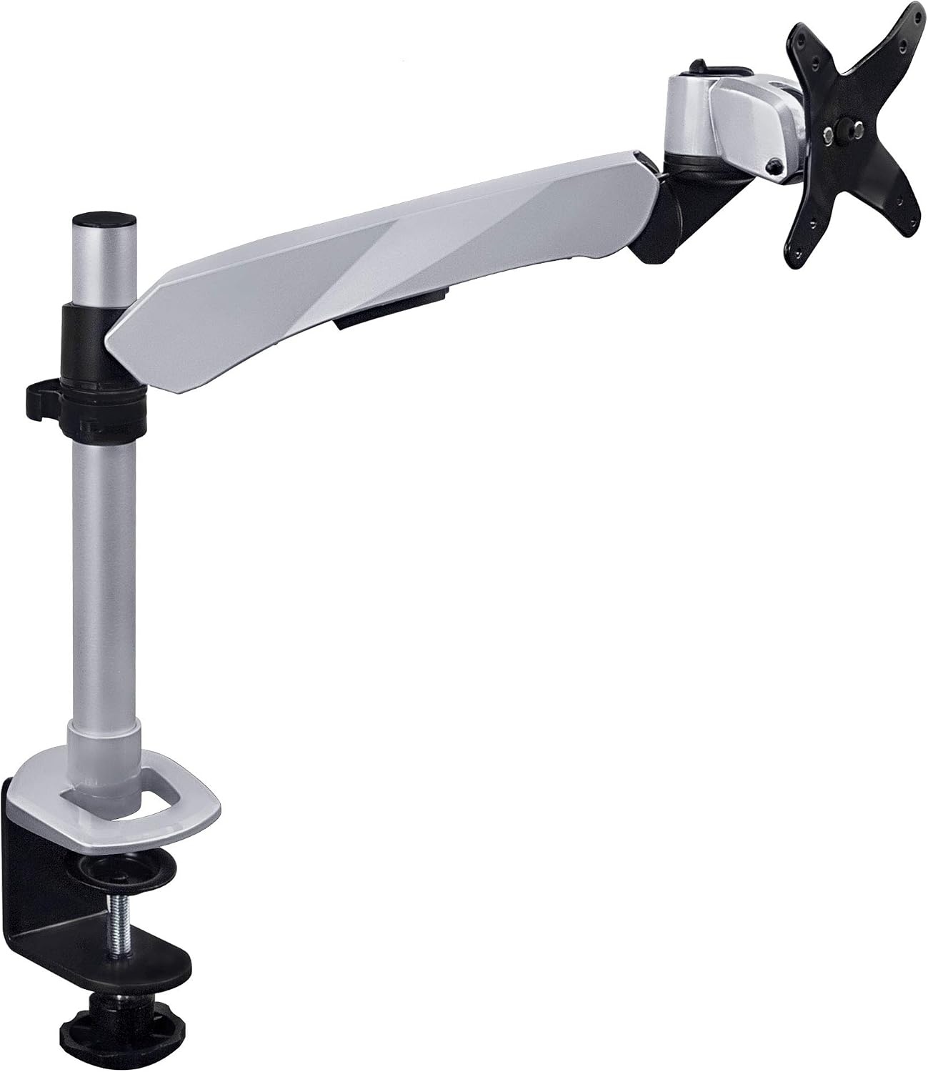 image:imageMountIt Single Monitor Desk Mount With Gas Spring Arm Clamp Base Modular Design For Future Expansion Premium Aluminum Cast