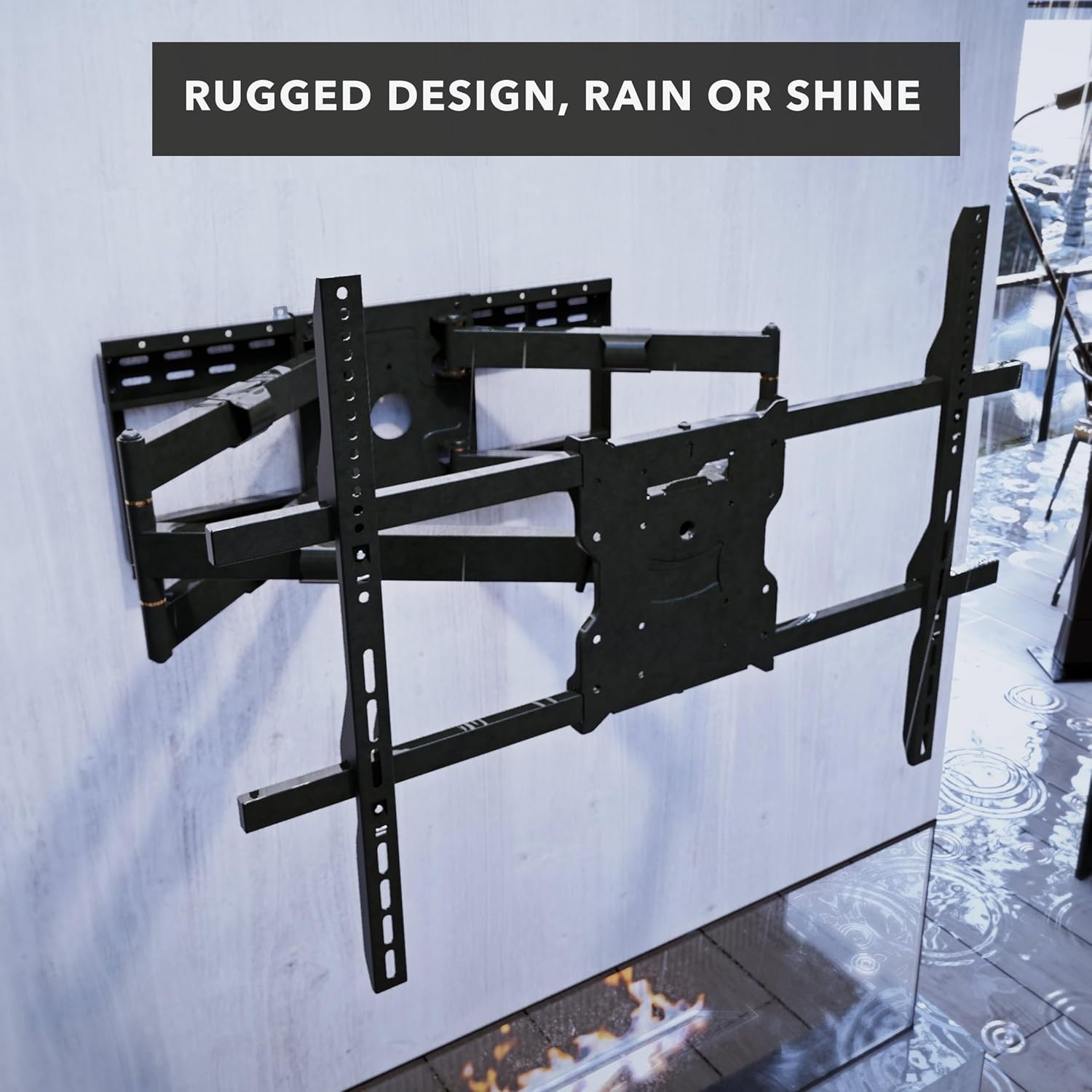 image:imageMountIt The Beast Heavy Duty Full Motion TV Wall Mount for 100 amp 98 Inch TVs 60110 Screens up to 275 lbs Dual Arm 39 Extension VESA 100x100800x600 Fits 1624 StudsOutdoor