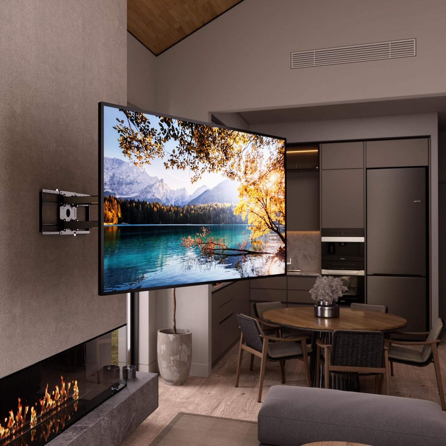 image:imageMountIt The Beast Heavy Duty Full Motion TV Wall Mount for 100 amp 98 Inch TVs 60110 Screens up to 275 lbs Dual Arm 39 Extension VESA 100x100800x600 Fits 1624 StudsIndoor