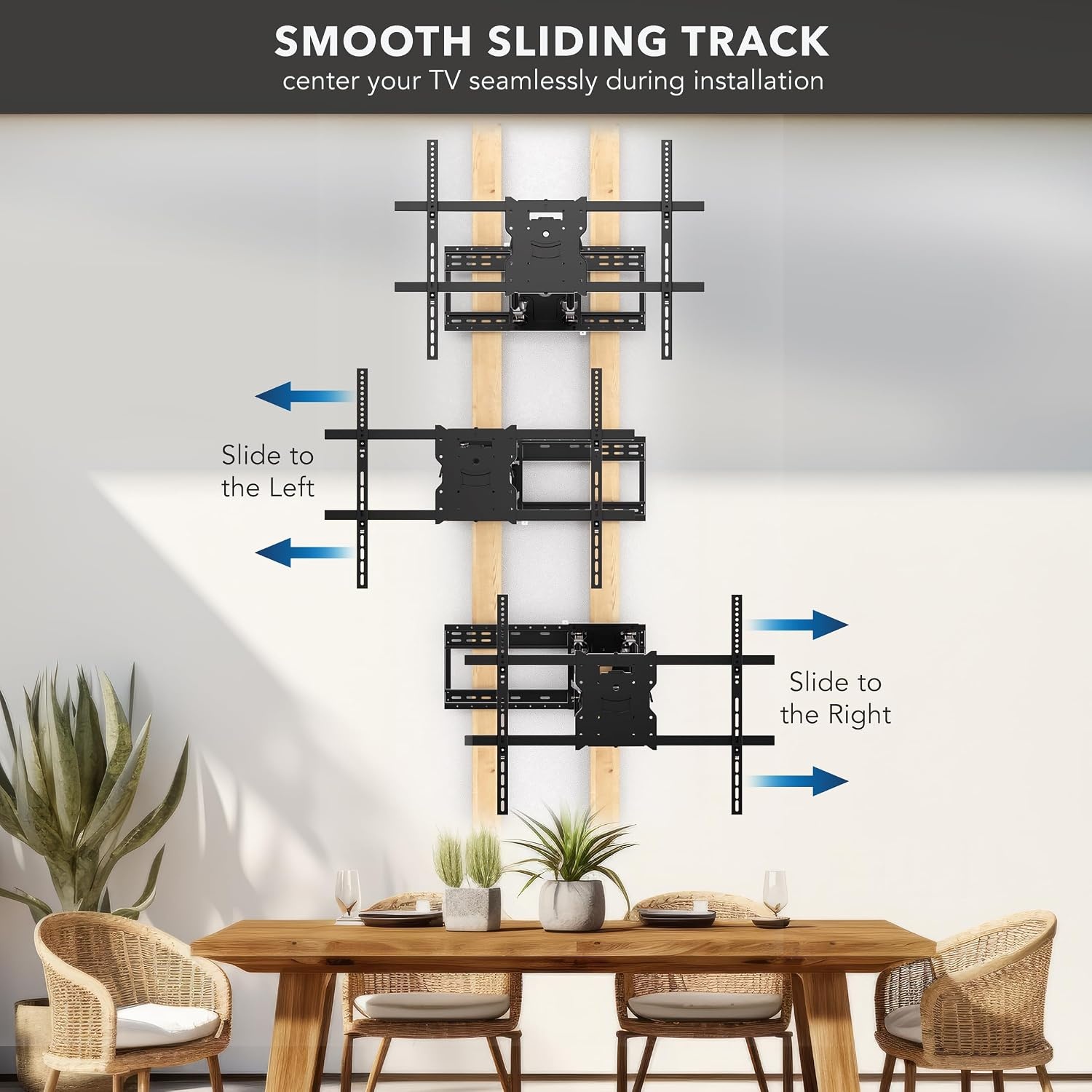 image:imageMountIt The Beast Heavy Duty Full Motion TV Wall Mount for 100 amp 98 Inch TVs 60110 Screens up to 275 lbs Dual Arm 39 Extension VESA 100x100800x600 Fits 1624 StudsOutdoor