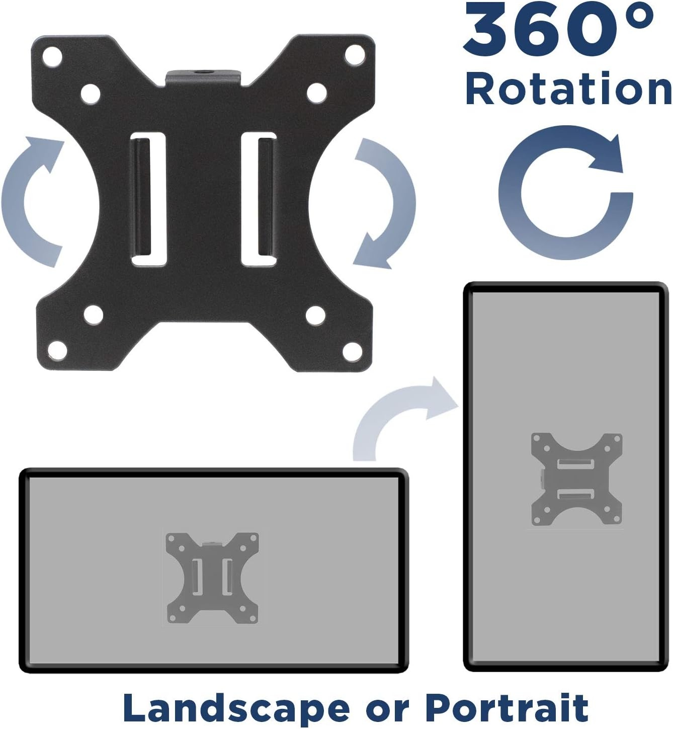 image:imageMountIt Universal Full Motion Steel Pole Mount with Articulating Arm and Removable VESA Plate for 17 to 32 Inch Monitors amp TVs VESA 75x75 amp 100x100 Compatible Black MI39117 32