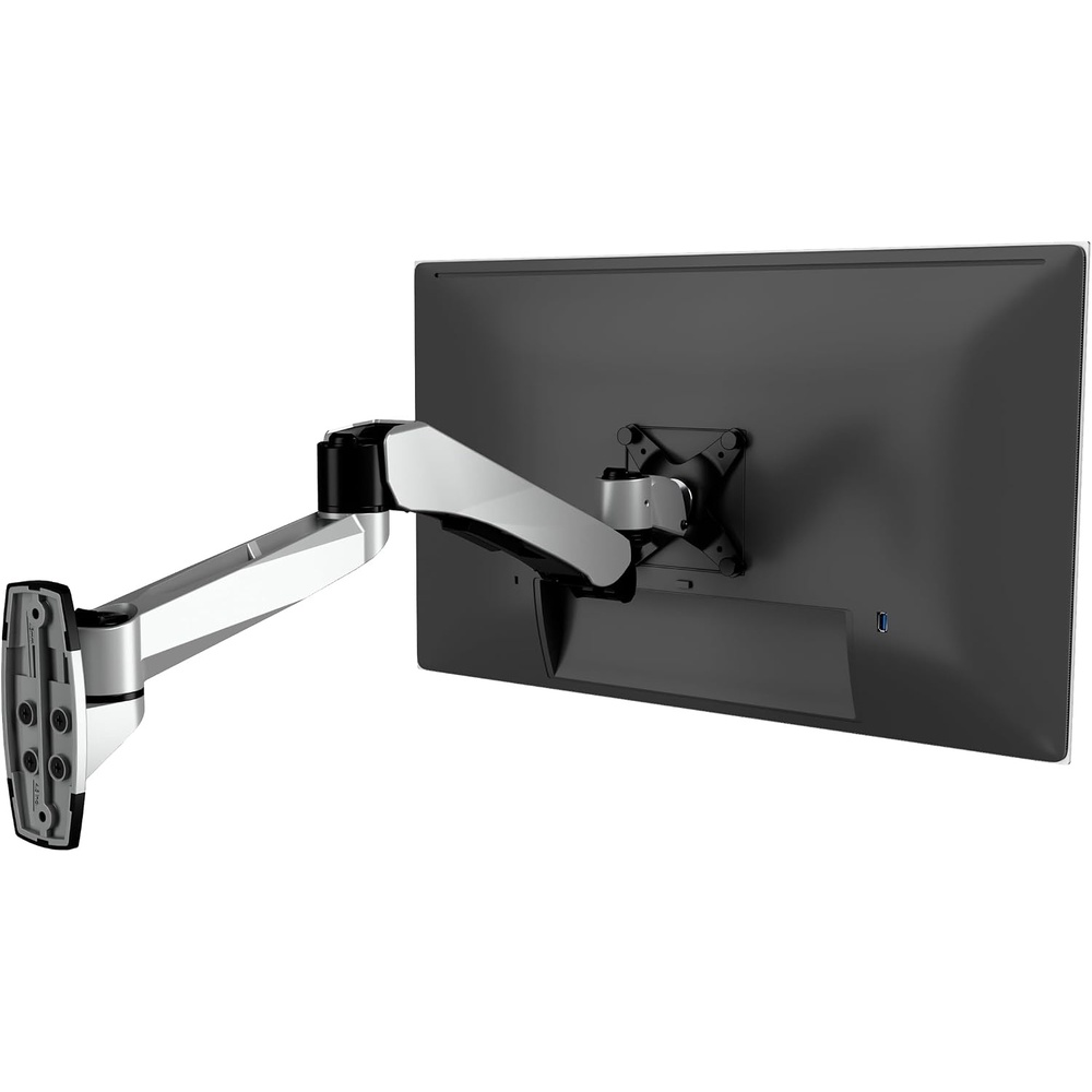 image:imageMountIt CLiX Series Single Monitor Wall Mount Gas Spring Arm TAACompliant Fits 1332 Screens up to 198 lbs VESA 75x75 100x100 Full Motion Articulating Premium Aluminum SpaceSaving Design