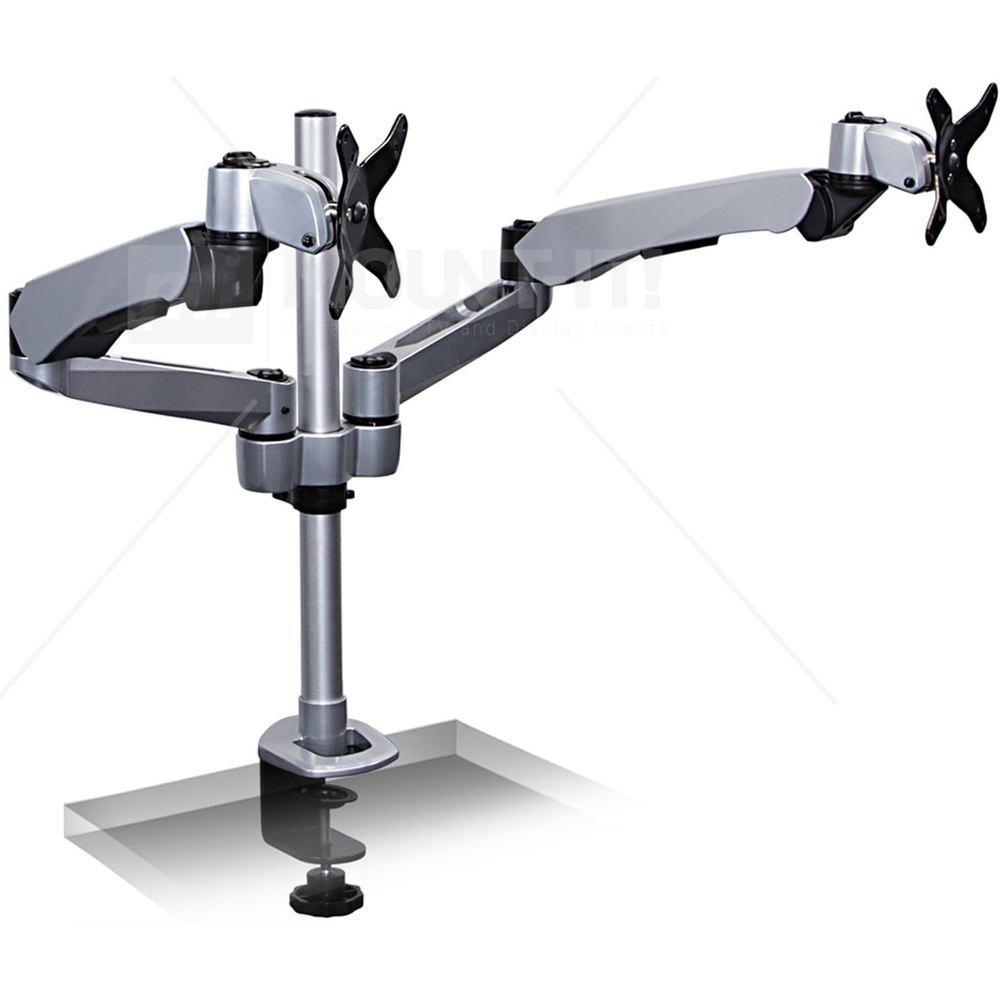 image:imageMountIt Expandable Two Monitor Computer Desk Mount Spring Arm Quick Release MI45116
