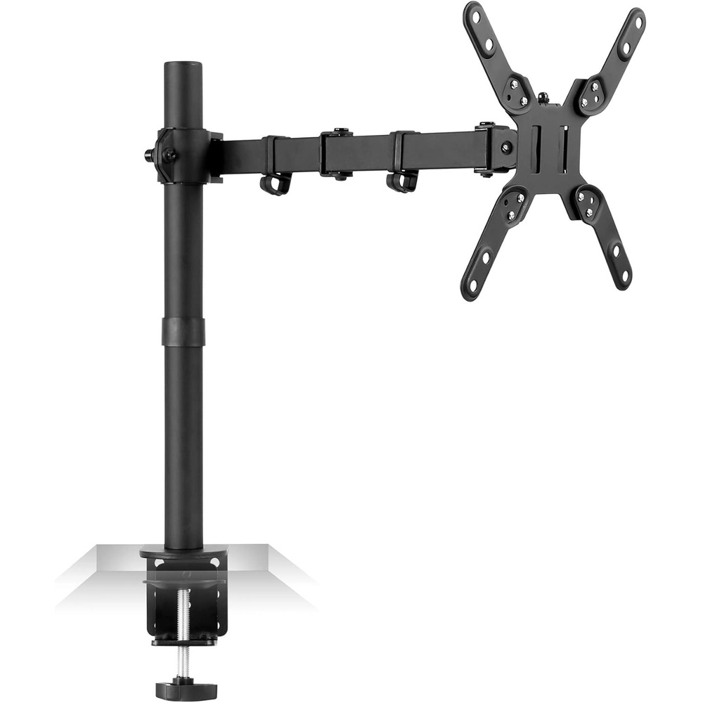 image:imageMountIt Large Monitor Desk Mount with VESA 200 200x200 200x100 Bolting Pattern Fits up to 42 Inch and Ultrawide Monitors Full Motion with Clamp and Grommet Base