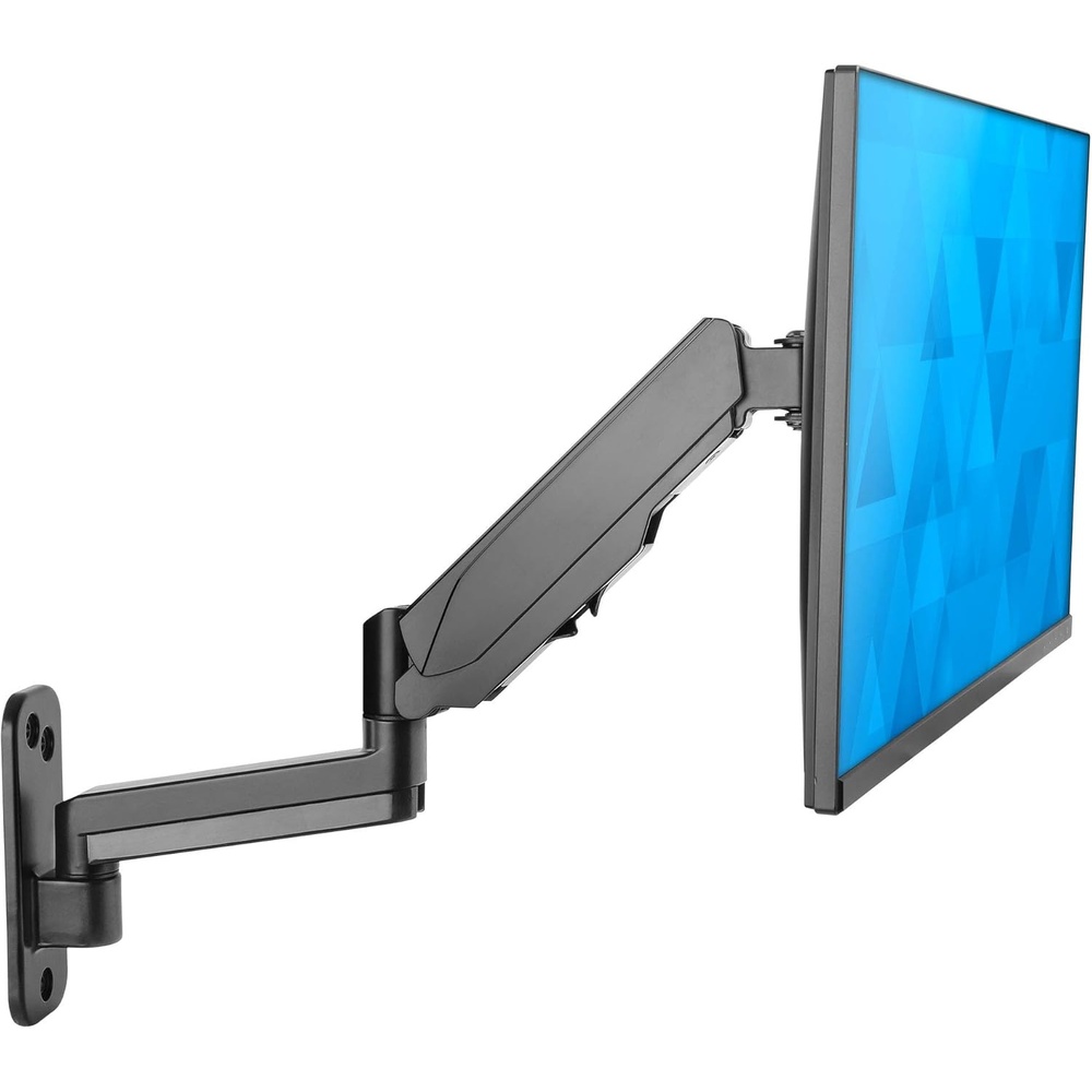 image:imageMountIt Single Computer Monitor Wall Mount Gas Spring Arm Full Motion Height Adjustable for 1732 Inch Screens Tilt Swivel Rotate VESA 75x75 100x100 176 Lbs Alloy Steel amp Aluminum Black