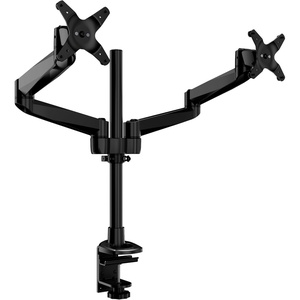image:imageMountIt CLiX Dual Monitor Desk Mount Full Motion Arms TAACompliant Monitor Mounts for 2 Monitors 1332 up to 198 lbs Each VESA 75 100 CClamp Grommet Premium Aluminum Dual Monitor Arm Black