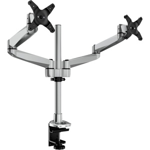 image:imageMountIt CLiX Dual Monitor Desk Mount Full Motion Arms TAACompliant Monitor Mounts for 2 Monitors 1332 up to 198 lbs Each VESA 75 100 CClamp Grommet Premium Aluminum Dual Monitor Arm Silver