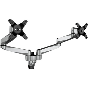 image:imageMountIt CLiX Dual Monitor Wall Mount Full Motion Arms TAACompliant Monitor Wall Mounts for 2 Monitors 1334 up to 22 lbs Each VESA 75x75 100x100 Aluminum Double Monitor Wall Mount Silver