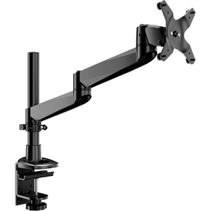 image:imageMountIt CLiX Series Single Monitor Desk Mount Full Motion Articulating Arm TAACompliant Computer Monitor Arm 1334 up to 30 lbs VESA 75x75 100x100 Premium Aluminum Clamp Grommet Black