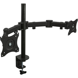 image:imageMountIt Dual Monitor Mount  Double Monitor Desk Stand Arm  Two Articulating Arms Fit 2 Screens 17 19 20 21 22 24 27 Inch Computer  VESA 75 100 Compatible Displays  CClamp Base