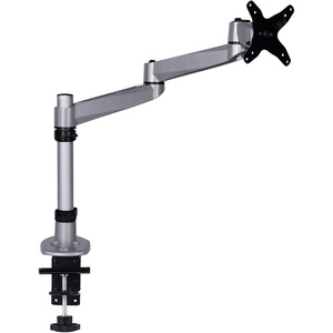 image:imageMountIt Premium Modular Monitor Desk Mount Arm Stand  Single Tilt Swivel Arm Fits 19 215 24 27 32 Inch Computer Screens with 75 100 VESA Patterns  CClamp and Grommet Bases  Silver